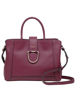 Radley Primrose Hill Leather Medium Grab Bag, Berry