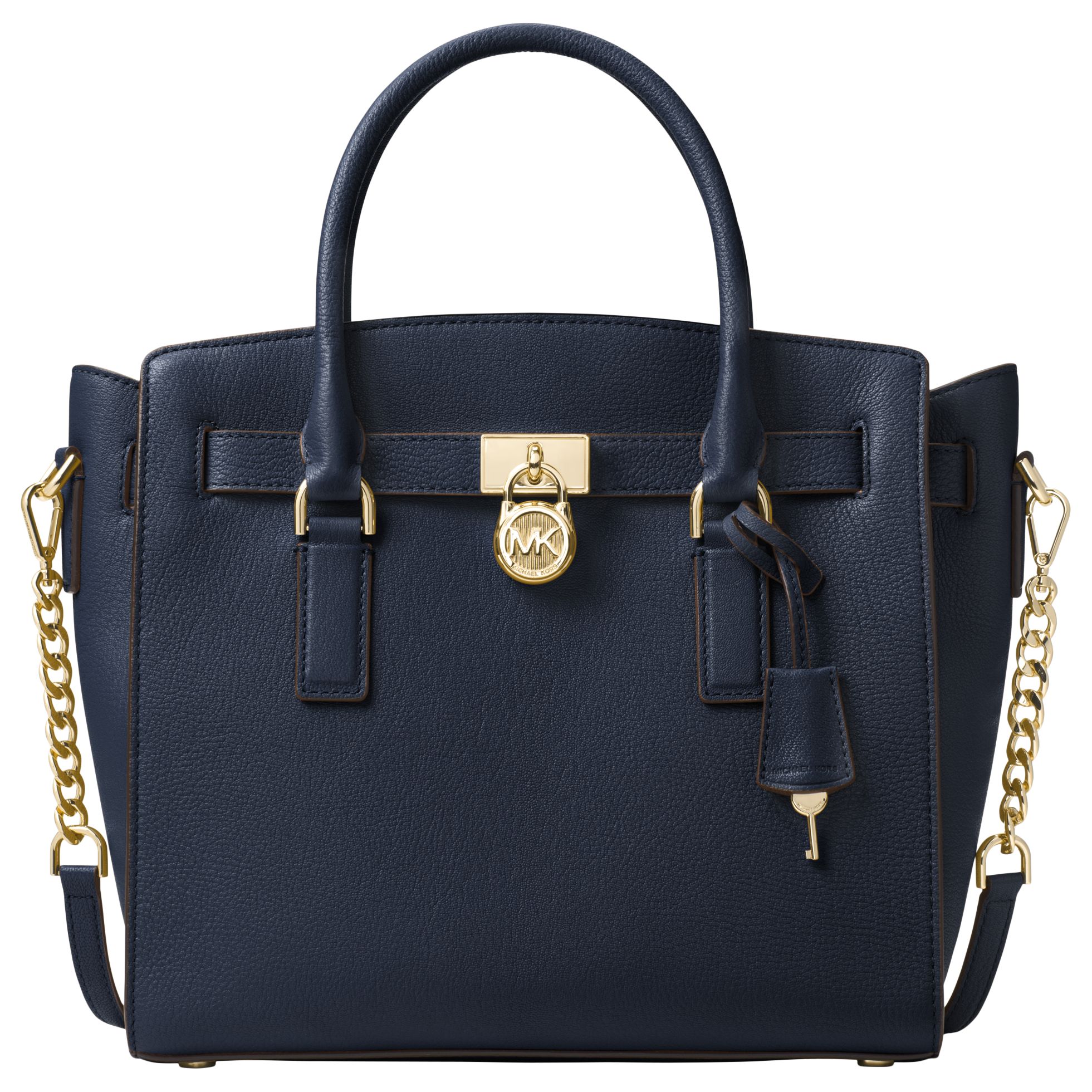 MICHAEL Michael Kors Blue Leather Hamilton Tote For Sale at