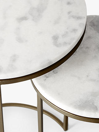West Elm Round Marble Nesting Side, Round Stacking Tables