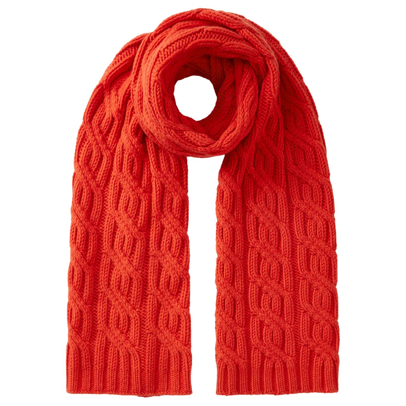 Jigsaw Wool And Cashmere Blend Cable Knit Scarf At John Lewis Partners
