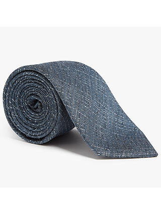 John Lewis & Partners Slub Weave Silk Cotton Linen Tie