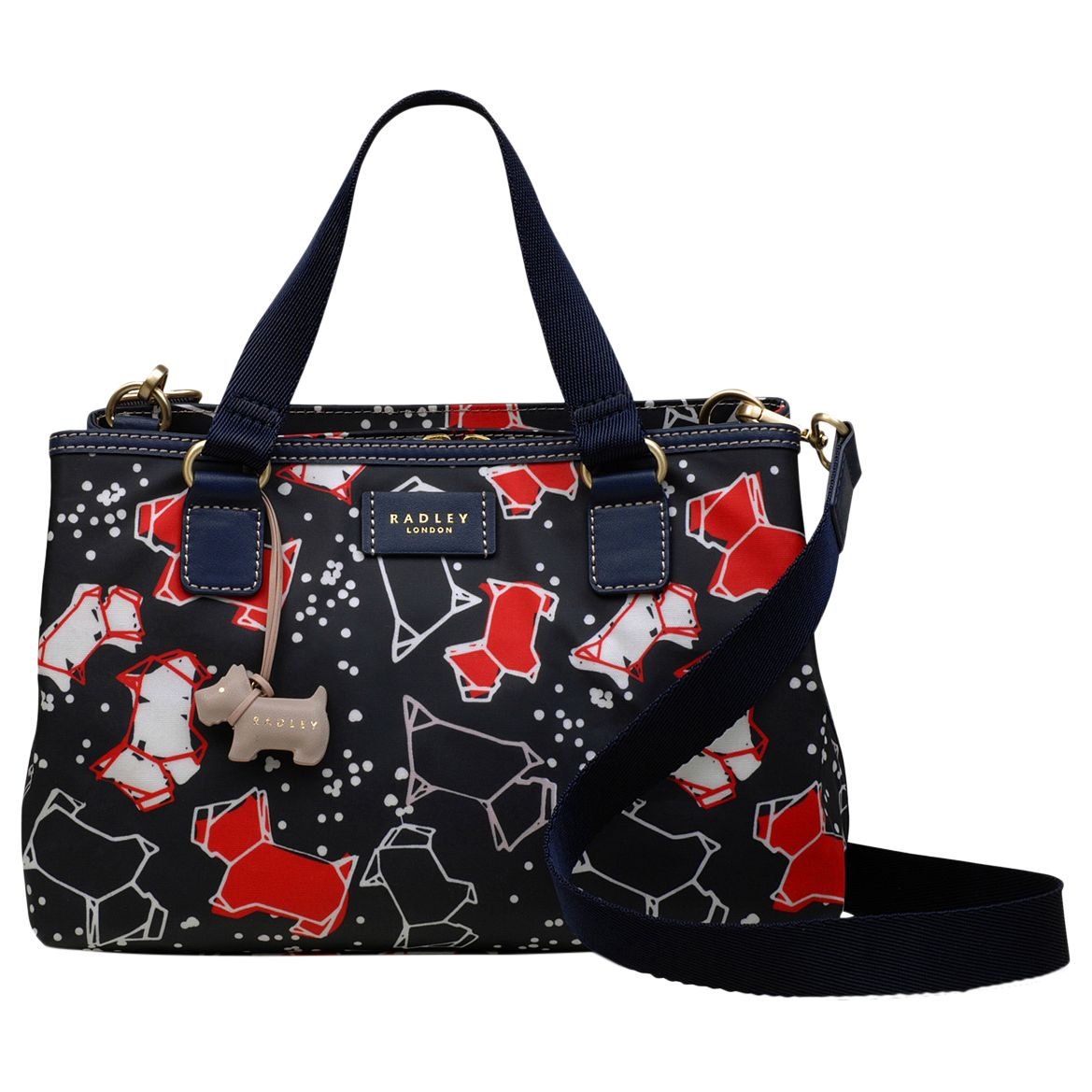 Radley Speckle Dog Medium Grab Bag, Ink at John Lewis & Partners