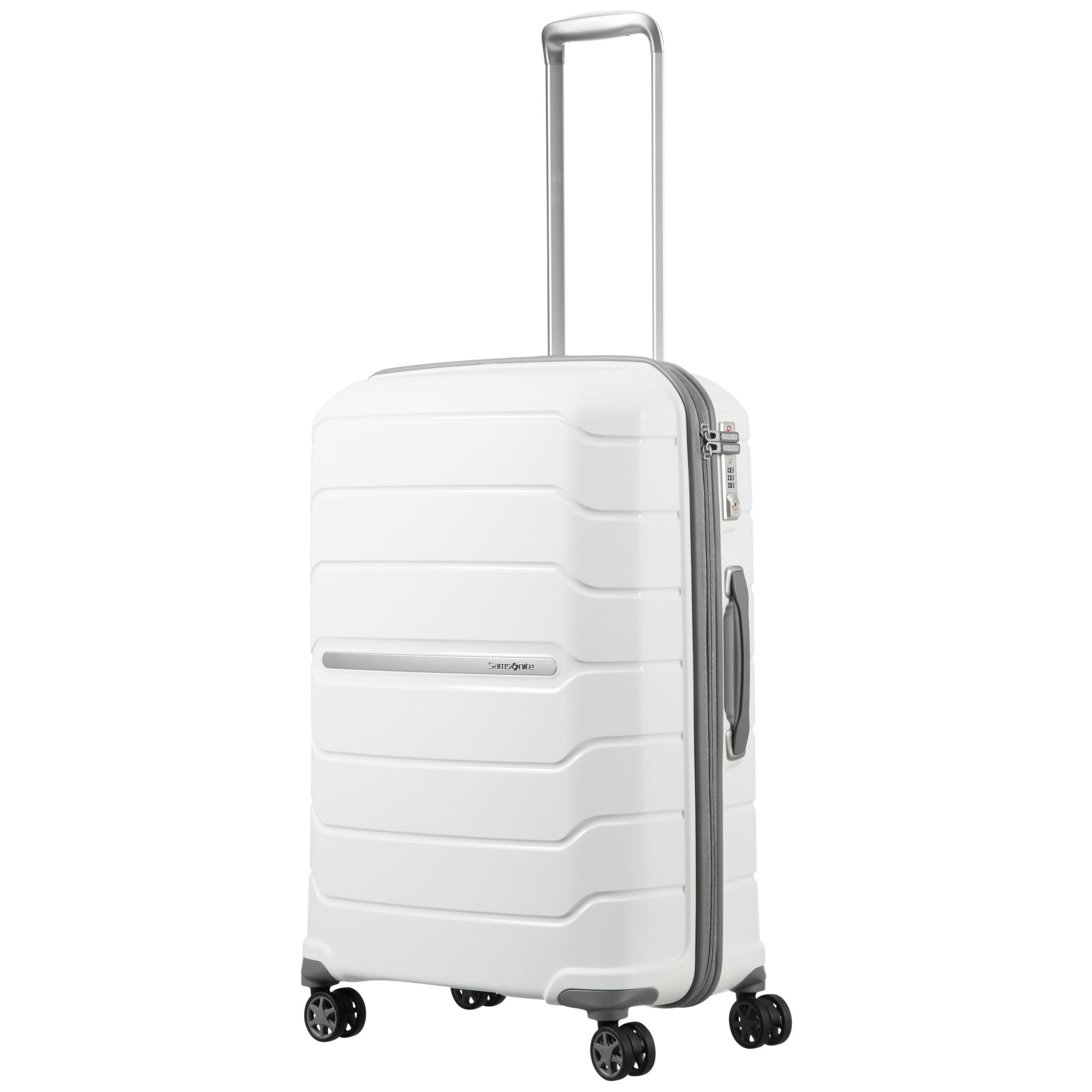 Samsonite Flux Spinner 4-Wheel 68cm Medium Suitcase, White