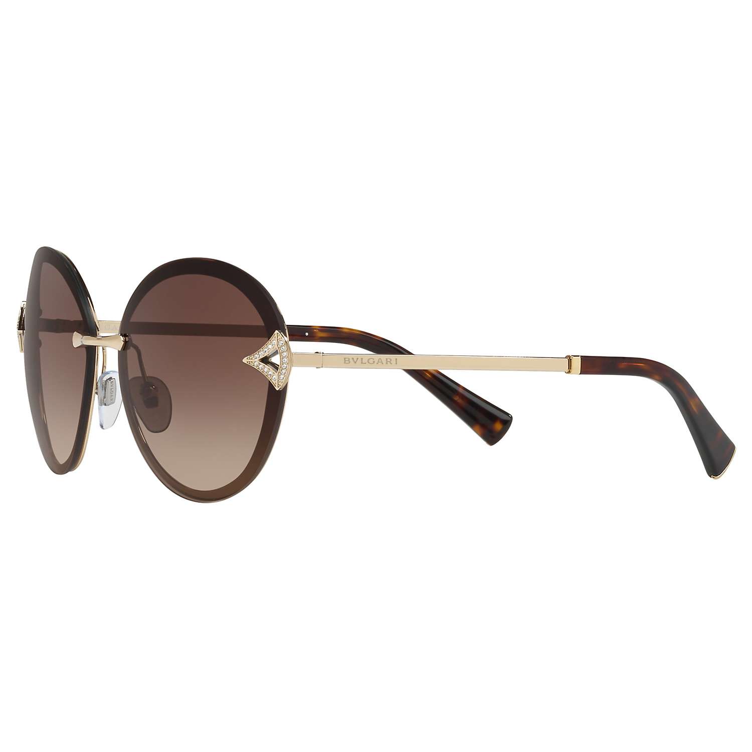 Buy BVLGARI BV6101B Oval Sunglasses Online at johnlewis.com