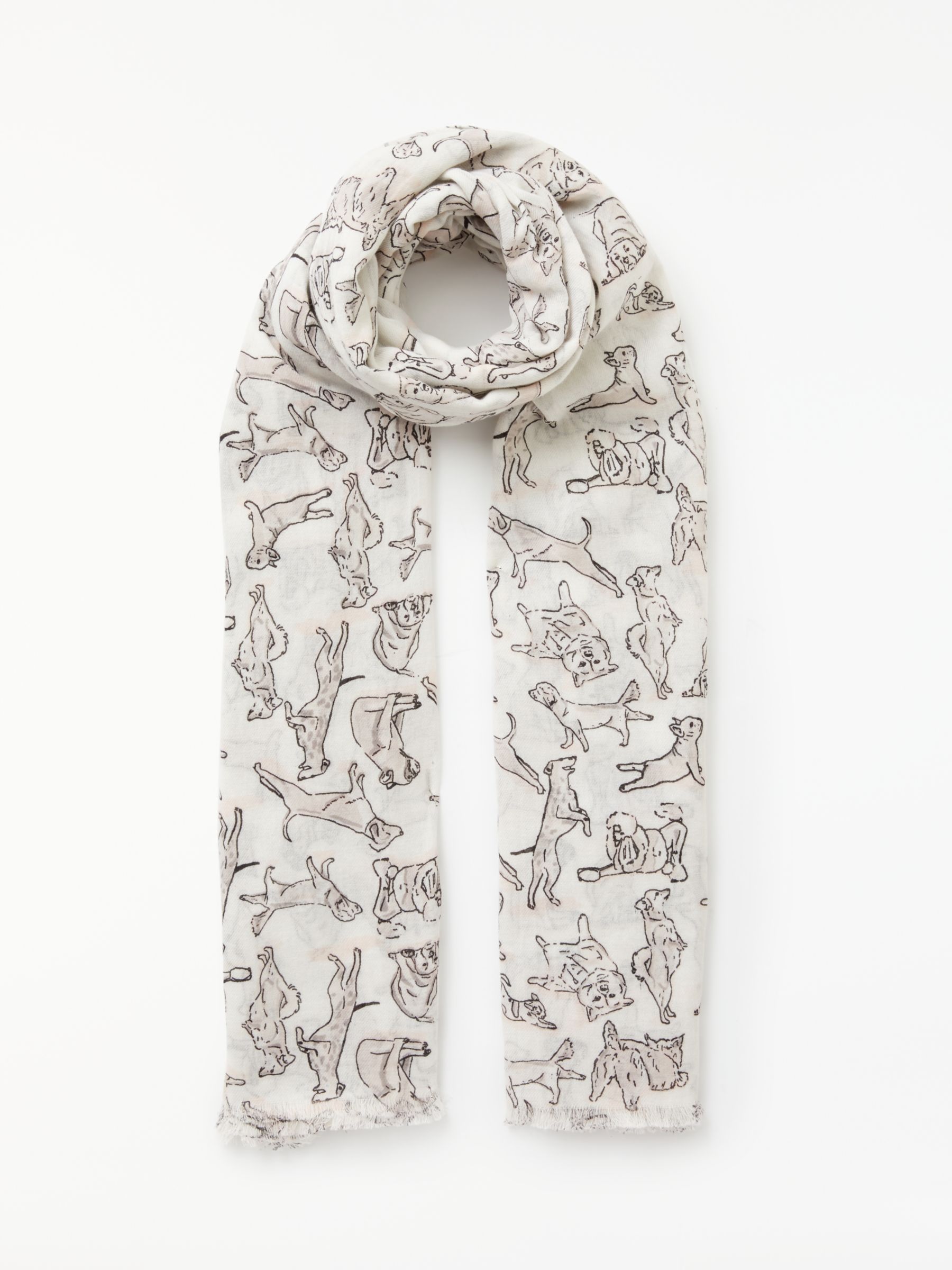 dog pattern scarf