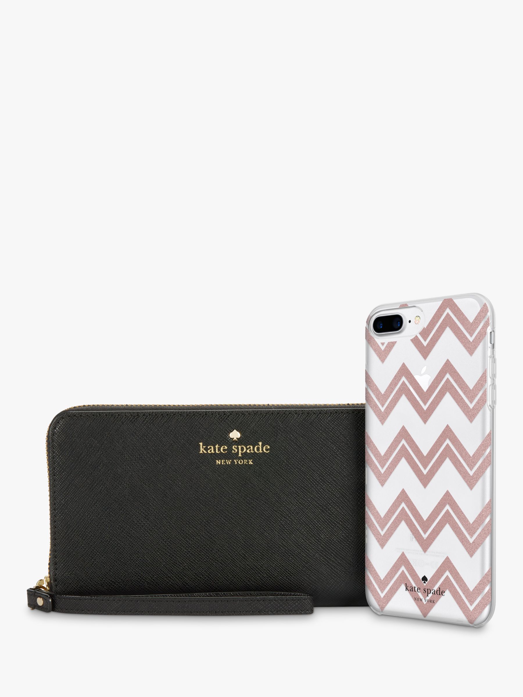 kate spade new york Black Purse and Chevron Case gift set for iPhone 7 Plus/8  Plus