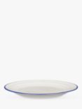 John Lewis Harbour Blue Rim Side Plate, White/Blue, Dia.23.3cm