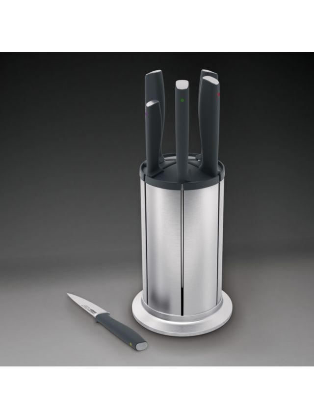 Joseph Joseph 100 Collection Elevate Carousel Stainless Steel Filled Knife  Block, 6 Piece