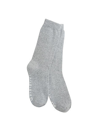 Mint Velvet Slogan Ankle Socks, Light Grey