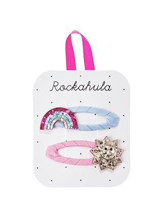 Rockahula Children's Rainbow Sun Hair Clip, Pack of 2, Pink/Blue