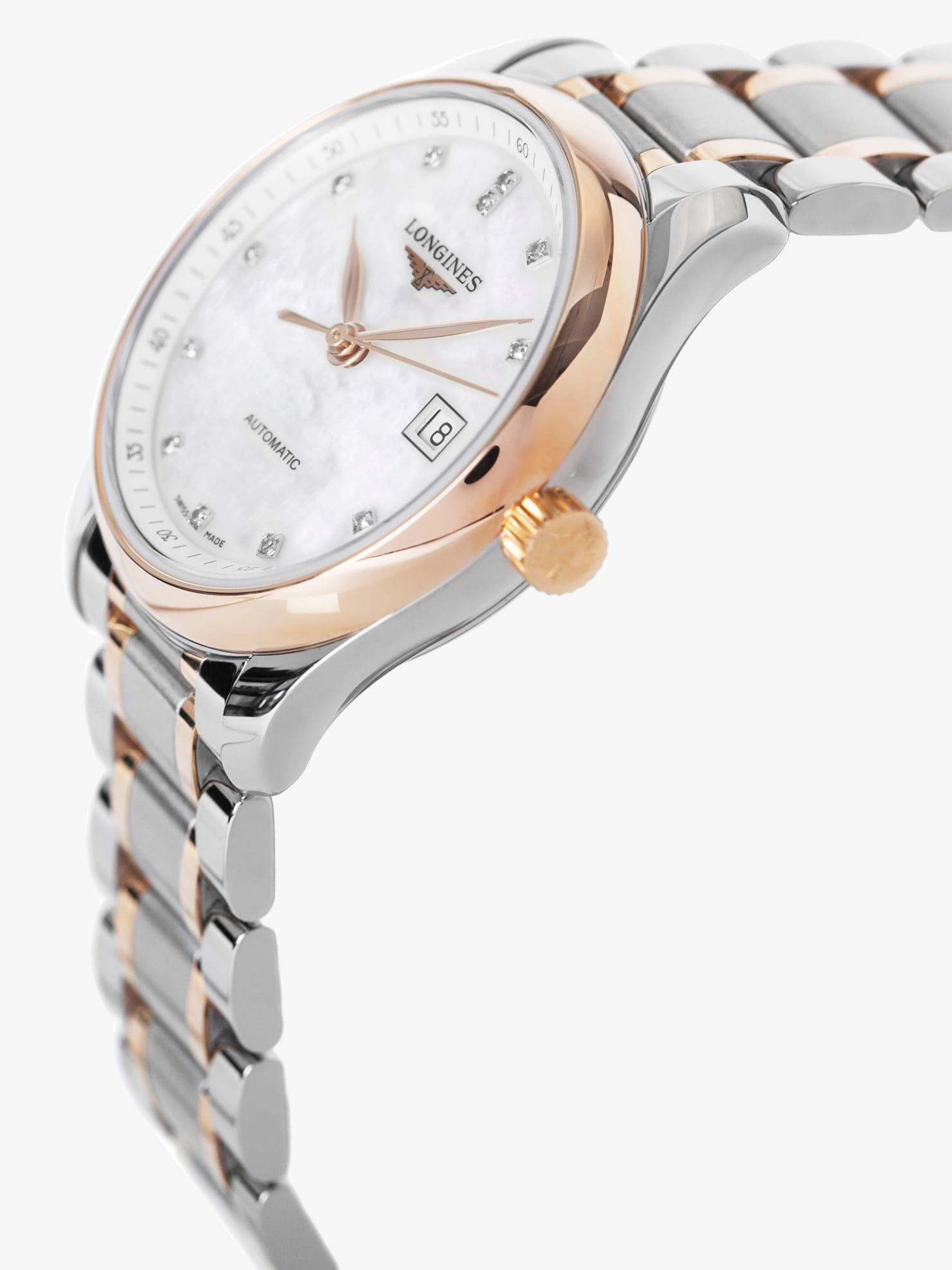 Longines L22575897 Women's Master Collection Automatic Date Diamond Two ...
