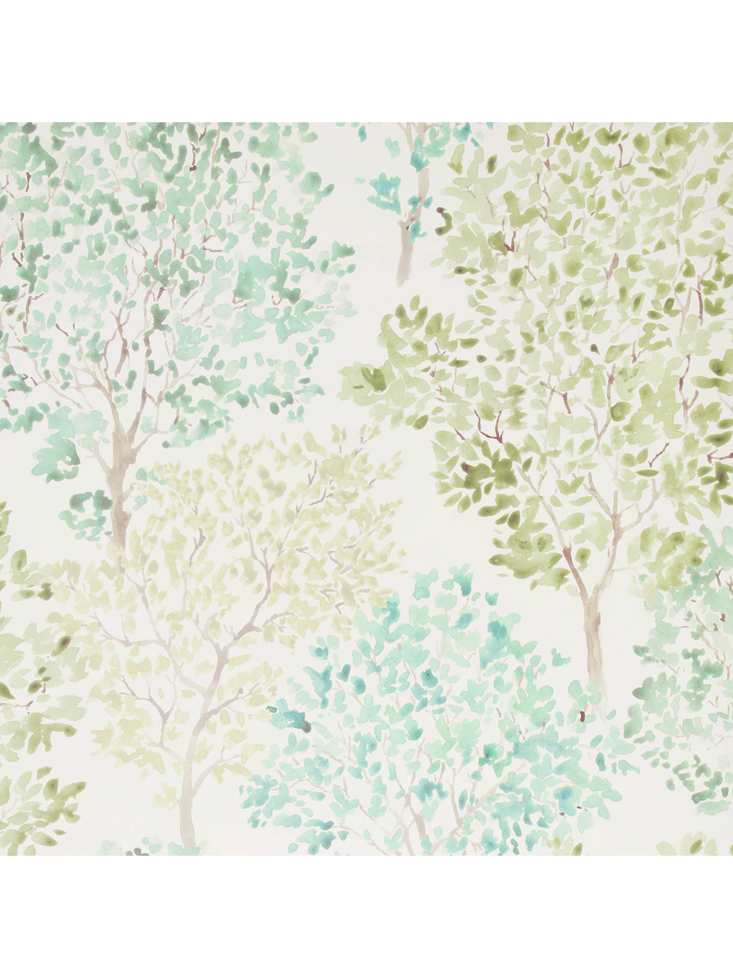 John Lewis Partners Leckford Trees Wallpaper Green At John Lewis Partners