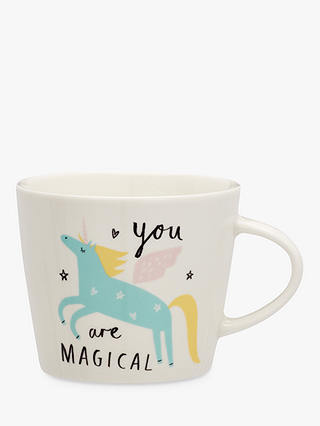John Lewis & Partners Unicorn You Are Magical Mug, 300ml
