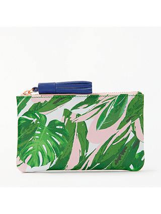 John Lewis & Partners Tropical Leather Coin Purse, Multi