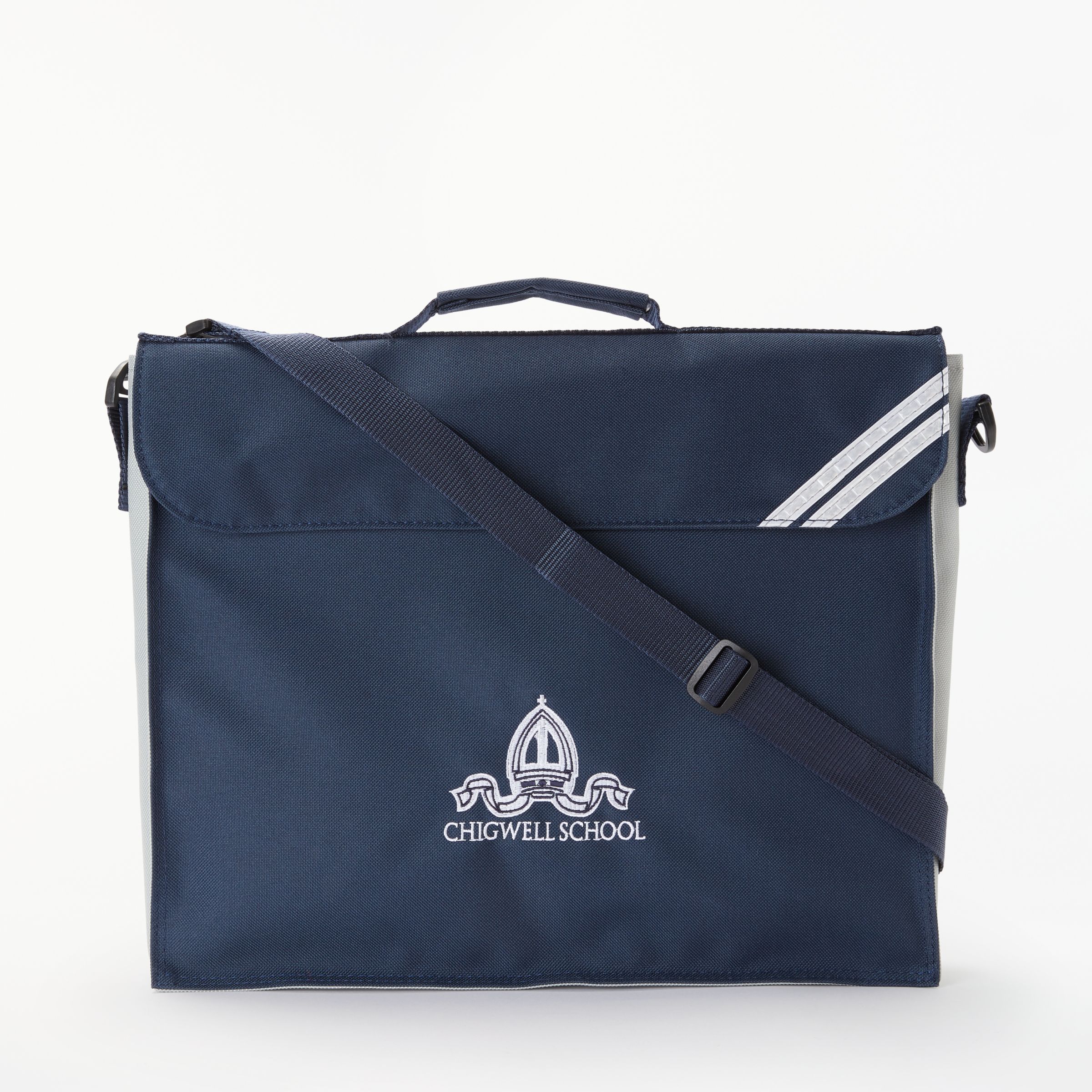 navy blue book bag