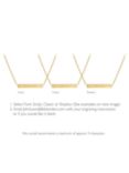 IBB Personalised 9ct Gold Horizontal Bar Initial Pendant Necklace