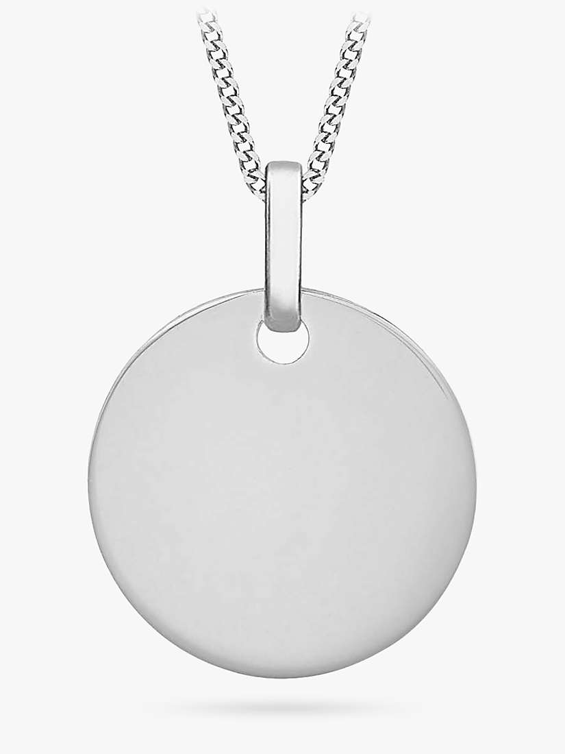 Buy IBB Personalised 9ct Gold Disc Initial Pendant Necklace Online at johnlewis.com