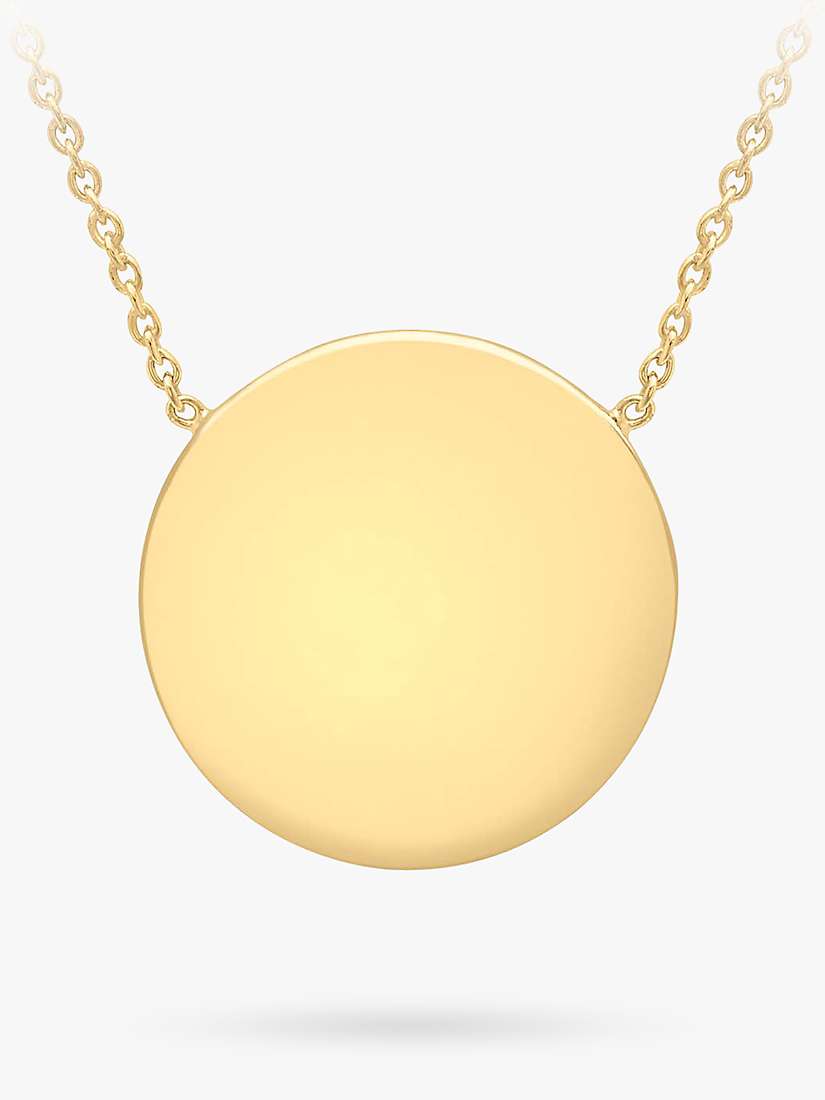 Buy IBB Personalised Round Disc Pendant Necklace Online at johnlewis.com