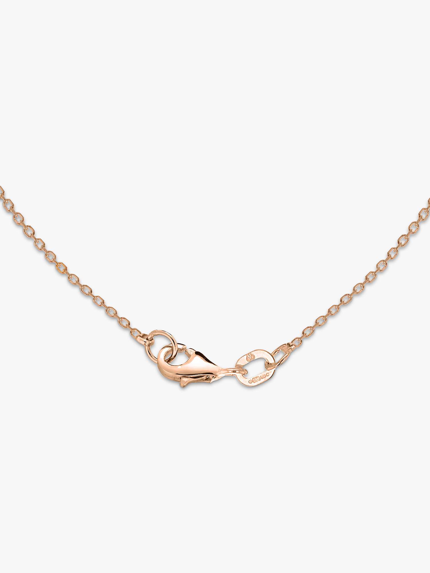 Buy IBB Personalised Small Horizontal Bar Initial Pendant Necklace, Rose Gold Online at johnlewis.com