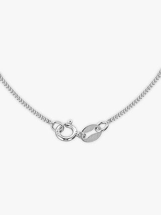 IBB Personalised Sterling Silver Double Heart Necklace, Silver