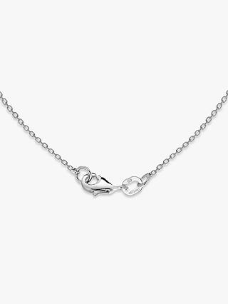 IBB Personalised Vertical Bar Initial Pendant Necklace, Silver