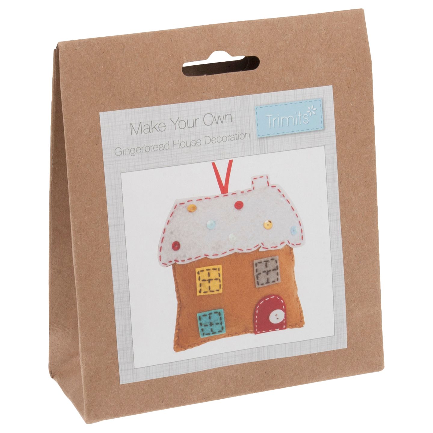 Download Trimits Christmas Gingerbread House Felt Craft Kit At John Lewis Partners PSD Mockup Templates