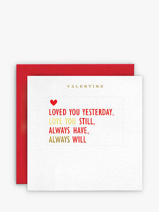 Susan O'Hanlon Loved You Yesterday Valentine's Day Card