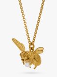 Alex Monroe Fly Bee Pearl 22ct Gold Necklace, Gold
