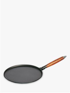 STAUB Cast Iron Pancake Frying Pan, Black, 28cm