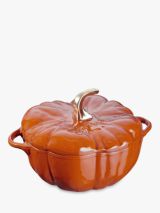 STAUB Pumpkin Cocotte Cast Iron Casserole, 24cm, Cinnamon