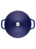 STAUB Round Cast Iron Saute Pan with Chistera Lid, 24cm