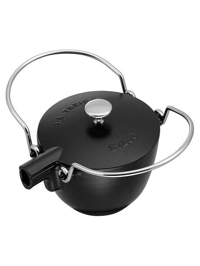 STAUB Cast Iron 5 Cup Teapot and Serving Pot, 1.1L, Black
