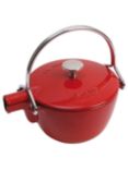STAUB Cast Iron 5 Cup Teapot and Serving Pot, 1.1L, Cherry