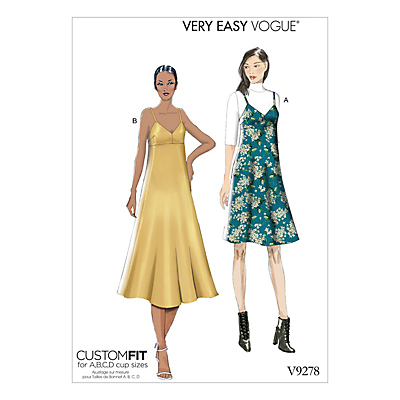 Vogue Women's Slip Dress Sewing Pattern Review