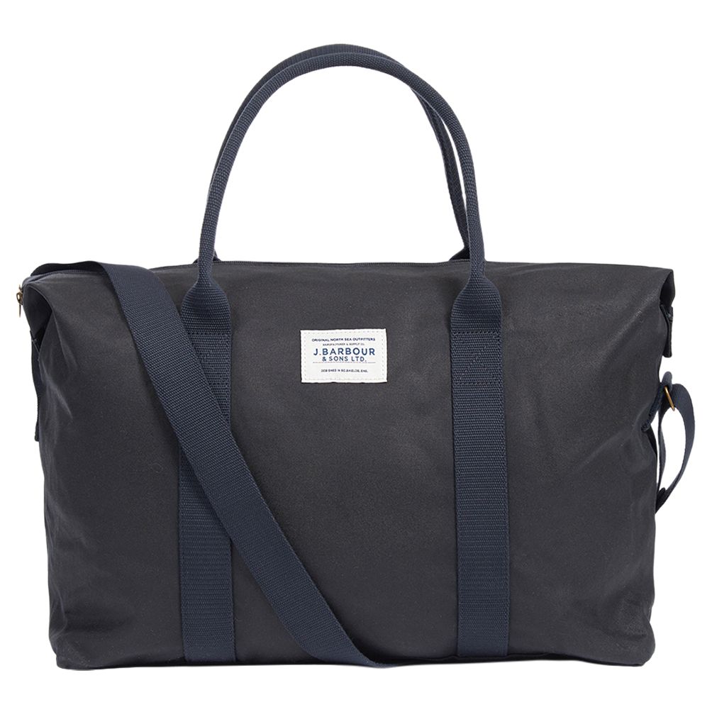 barbour archive waxed cotton holdall 