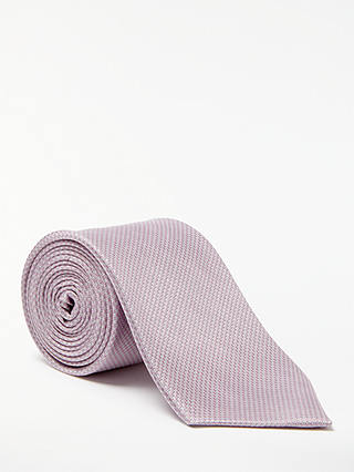 Hackett London Puppytooth Silk Tie, Pink