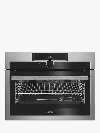 AEG KPE842220M Built-In Compact Single Oven, Stainless Steel