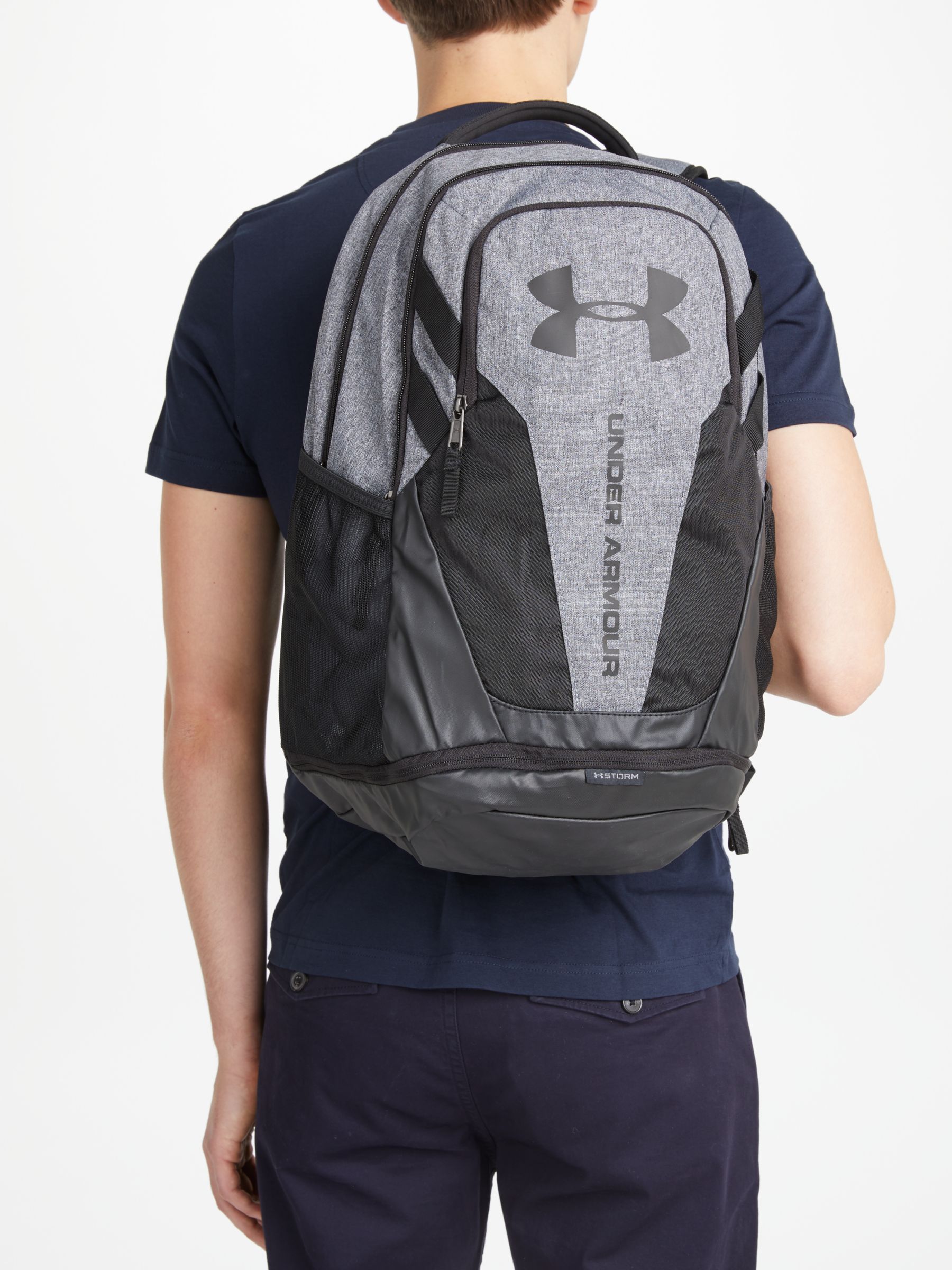 under armour black hustle 3.0 backpack