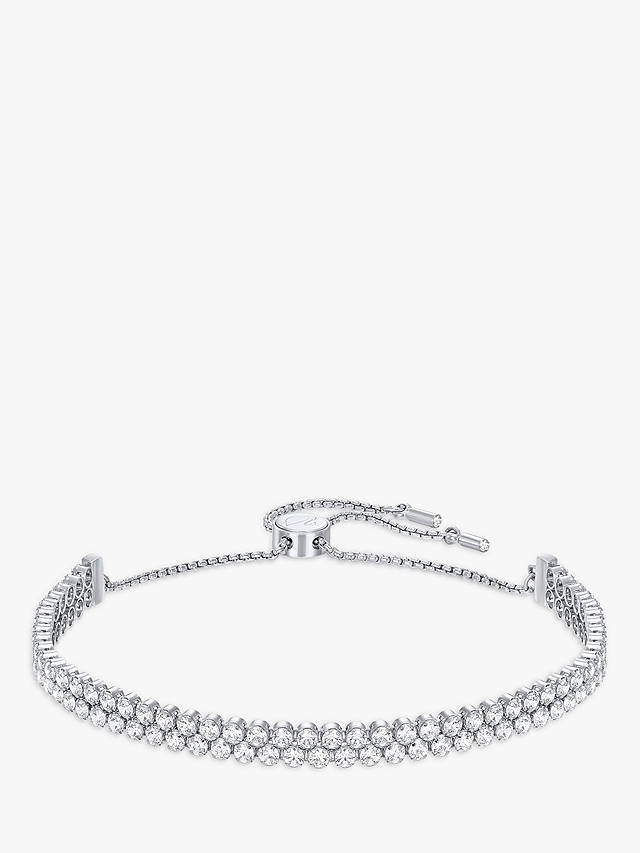 Swarovski Subtle Double Crystal Bracelet, Silver