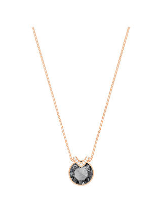 Swarovski Bella V Crystal Pendant Necklace, Rose Gold/Grey