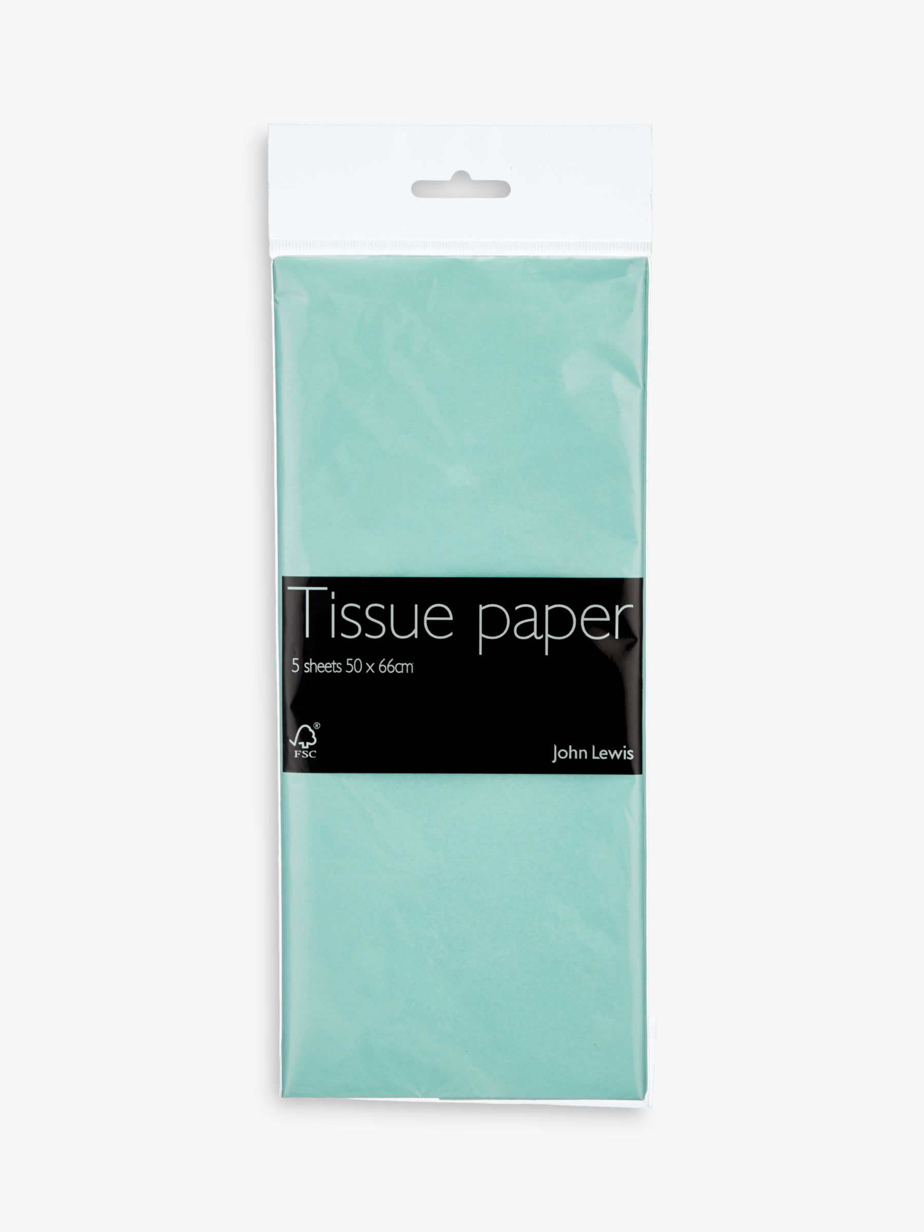 John Lewis Tissue Paper, 5 Sheets, Mint