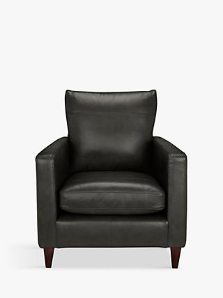 John Lewis & Partners Bailey Leather Armchair, Dark Leg