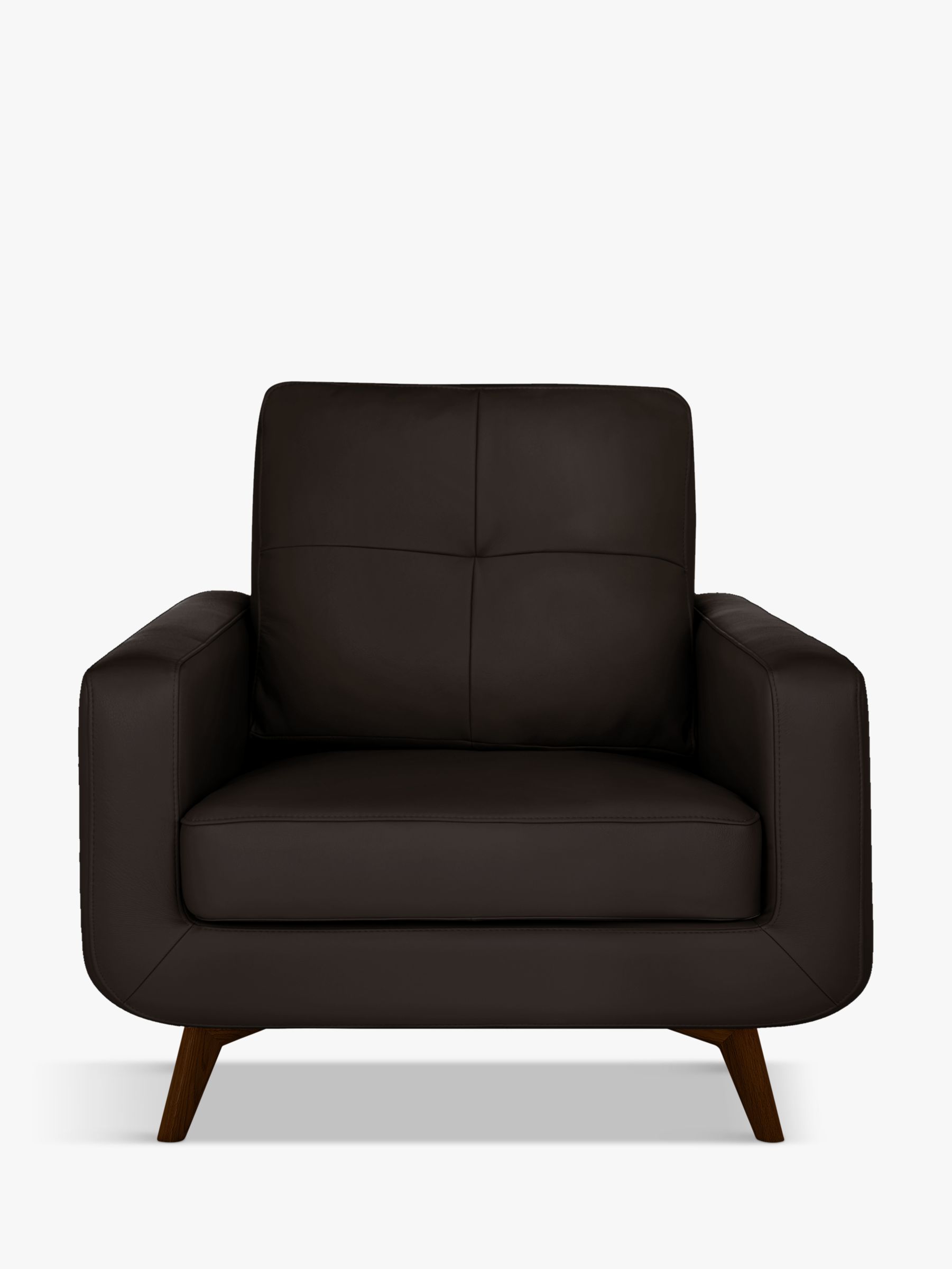 John Lewis Barbican Leather Armchair, Dark Leg