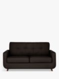 John Lewis Barbican Medium 2 Seater Leather Sofa, Dark Leg, Demetra Charcoal