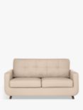 John Lewis Barbican Medium 2 Seater Leather Sofa, Dark Leg, Nature Putty