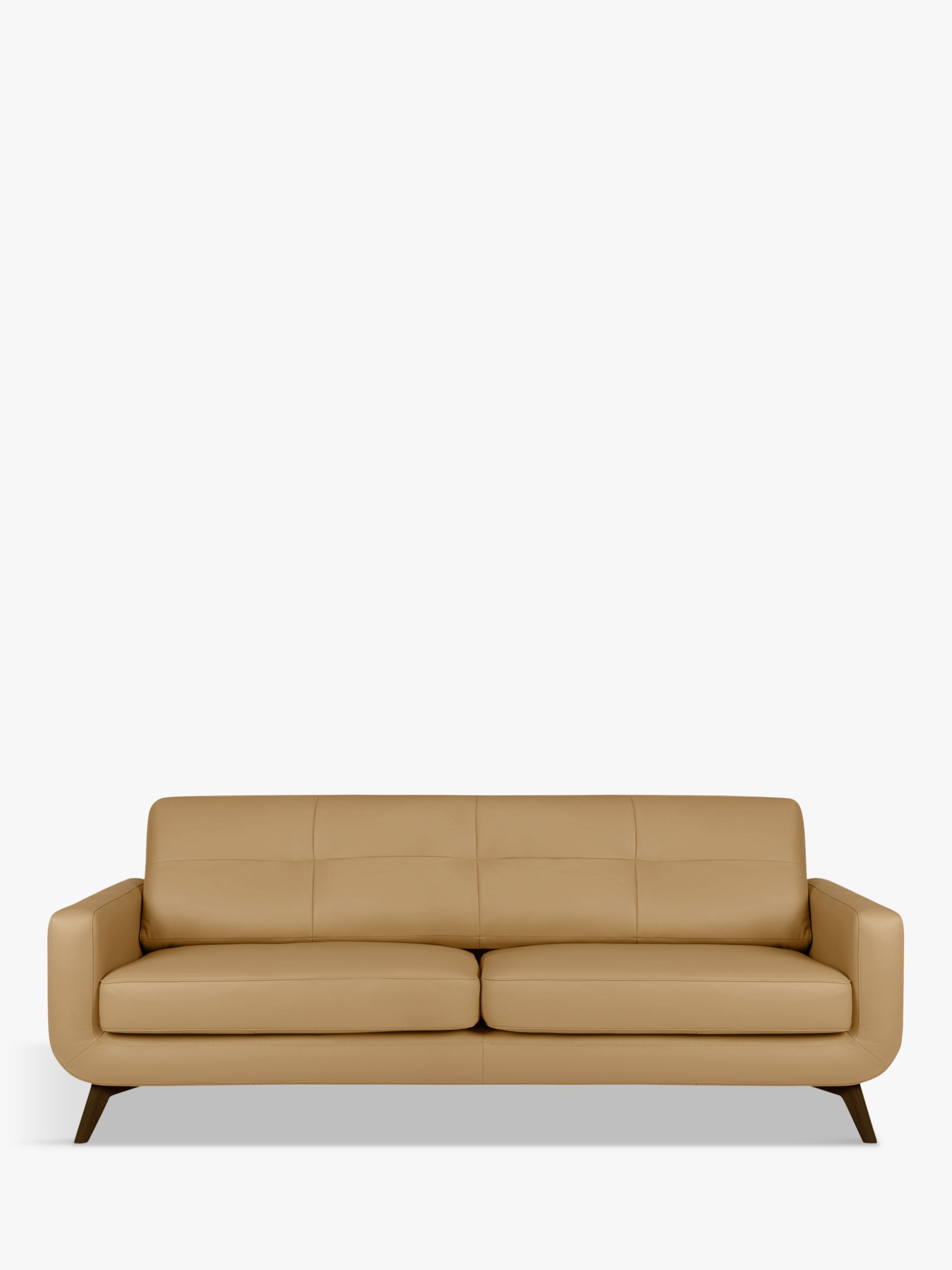 John Lewis Barbican Grand 4 Seater Leather Sofa, Dark Leg