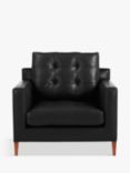 John Lewis Draper Leather Armchair, Dark Leg