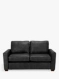 John Lewis Oliver Small 2 Seater Leather Sofa, Dark Leg