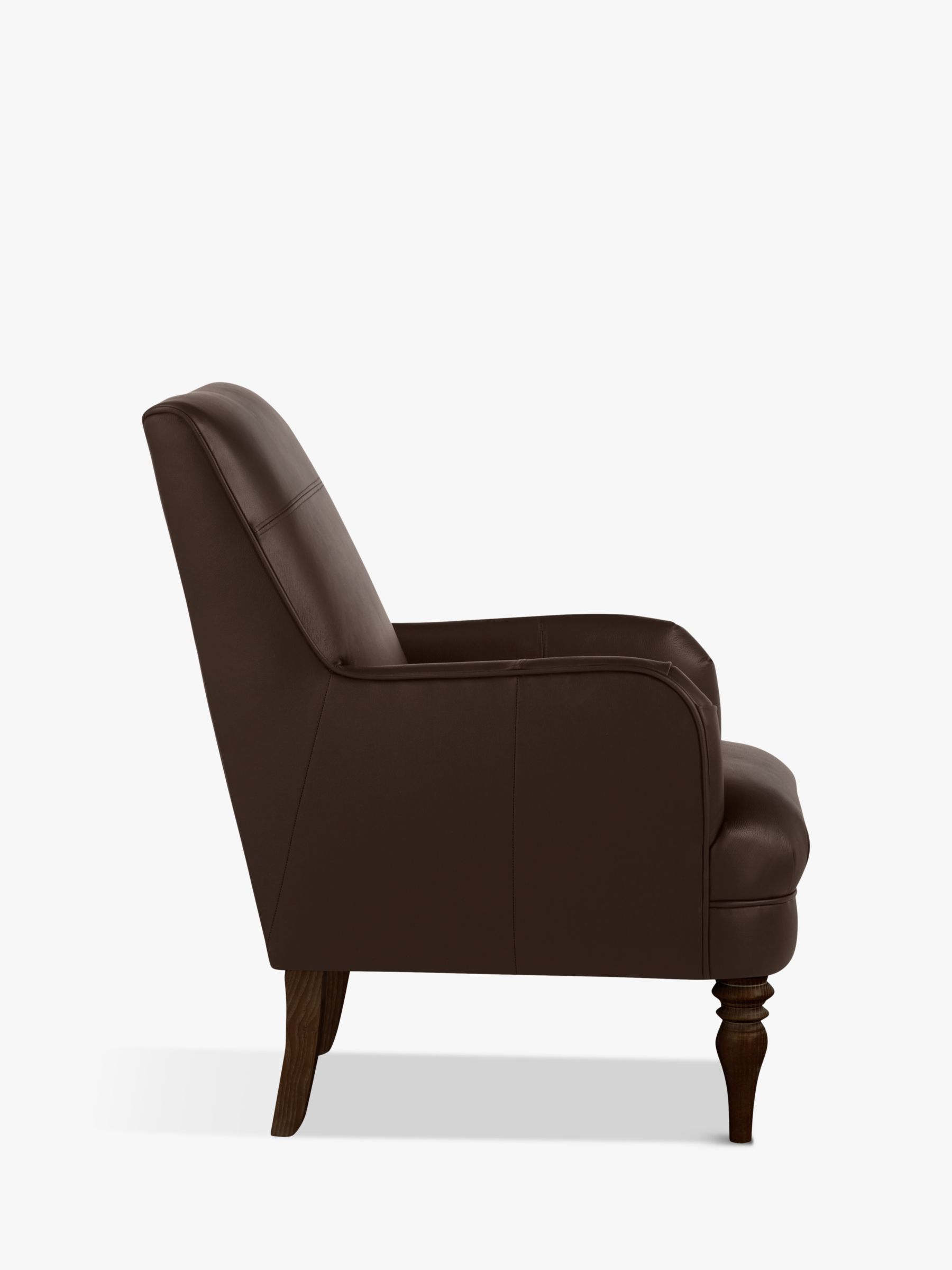 John Lewis & Partners Sterling Leather Armchair, Dark Leg at John Lewis