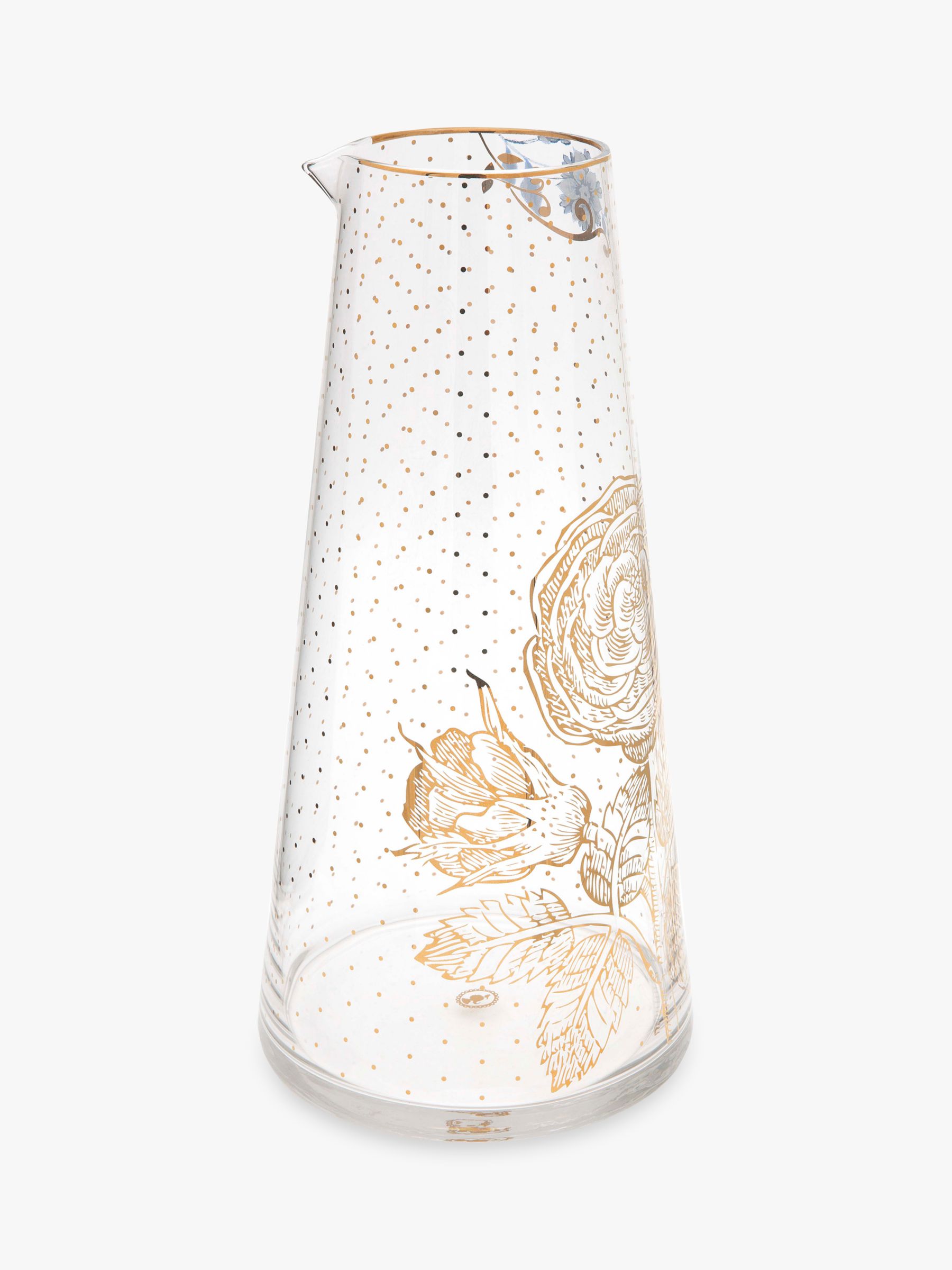 Pip Studio Royal Pip Gold Flower Glass Pitcher Gold Clear 1 7l At John Lewis Partners